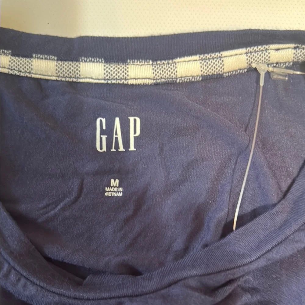 GAP Blue and White Pajama Set Relaxed Fit - Picture 2 of 16